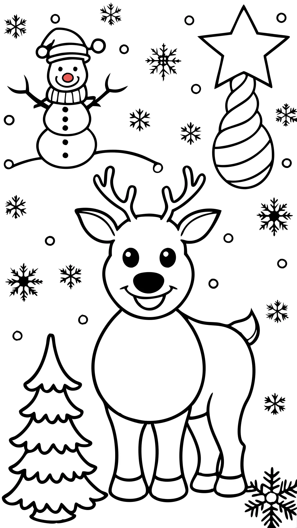 rudolph the red nosed reindeer coloring page